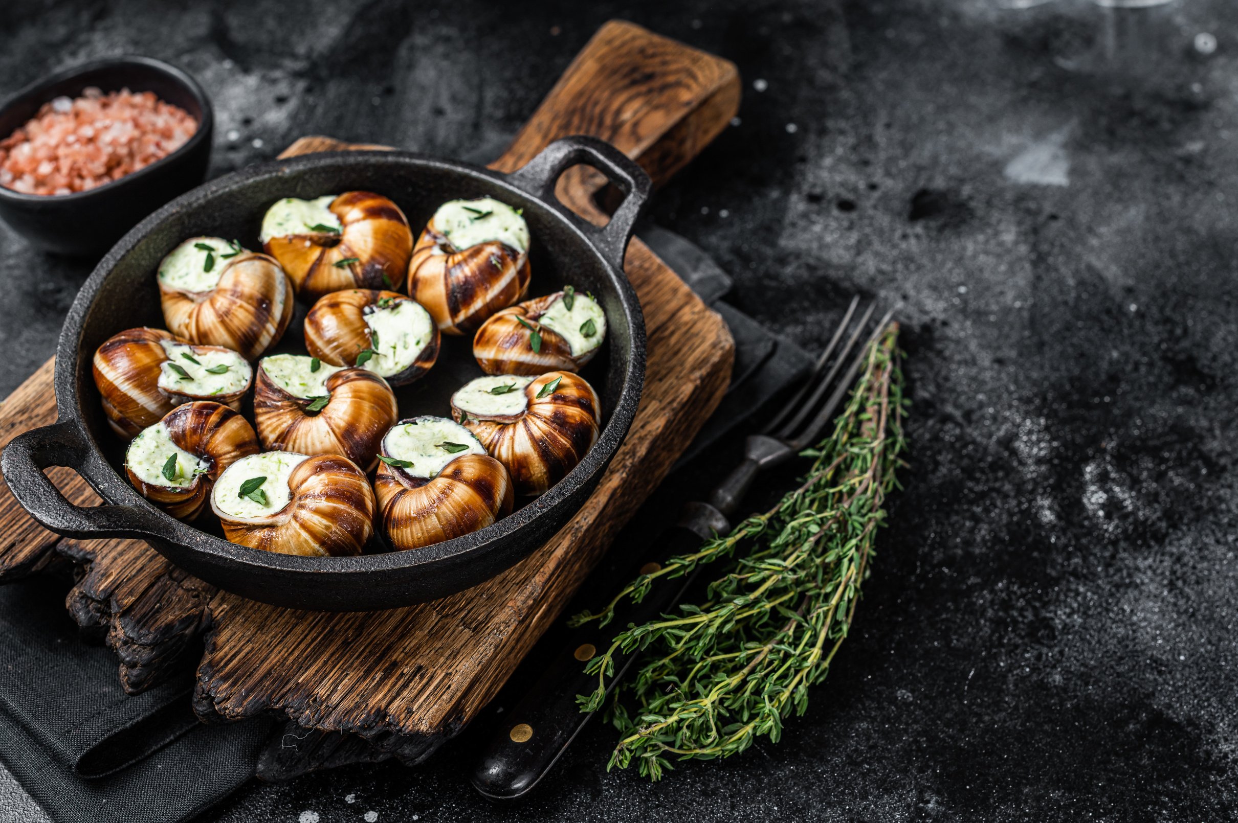 Delicatessen Food - Bourgogne Escargot Snails with Garlic Butter